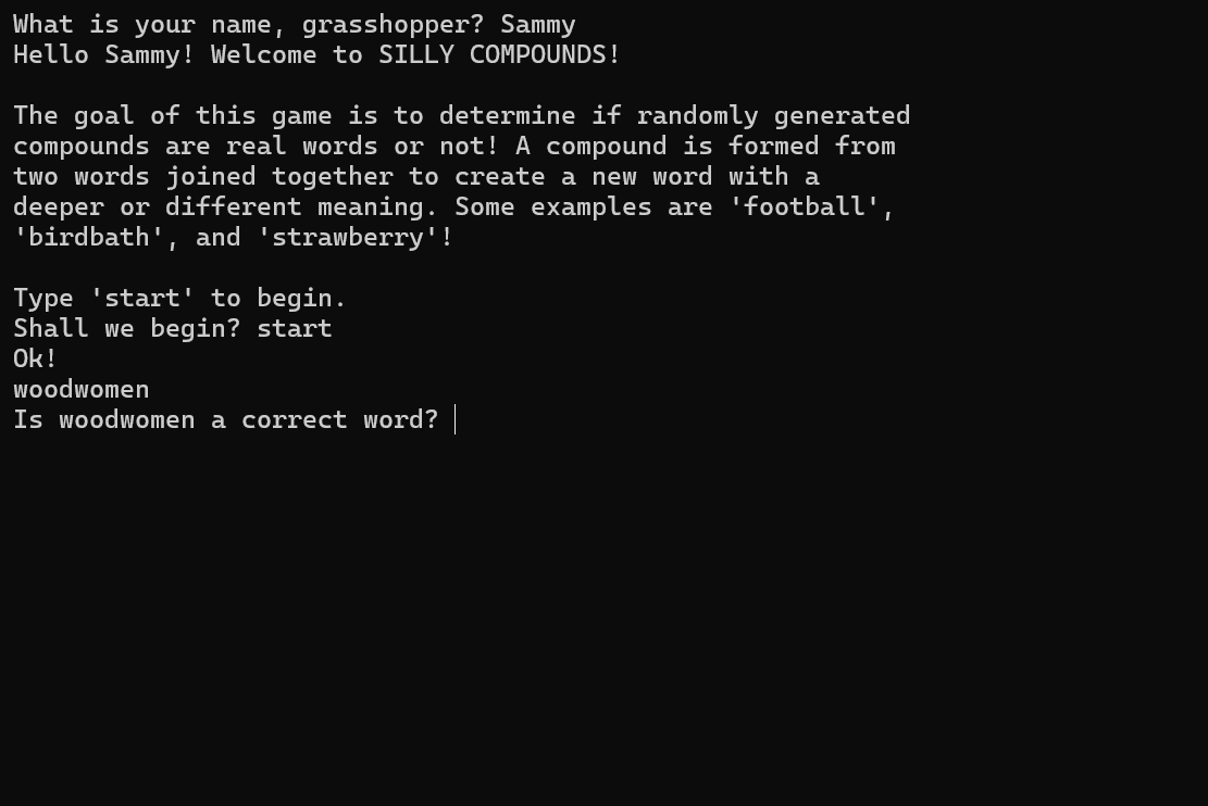 Cover Image for Silly Compounds